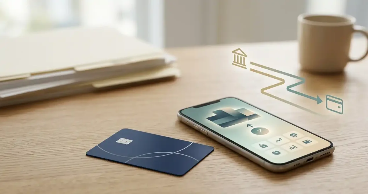 Illustration of UK online payment routes using a debit card, mobile wallet and bank transfer